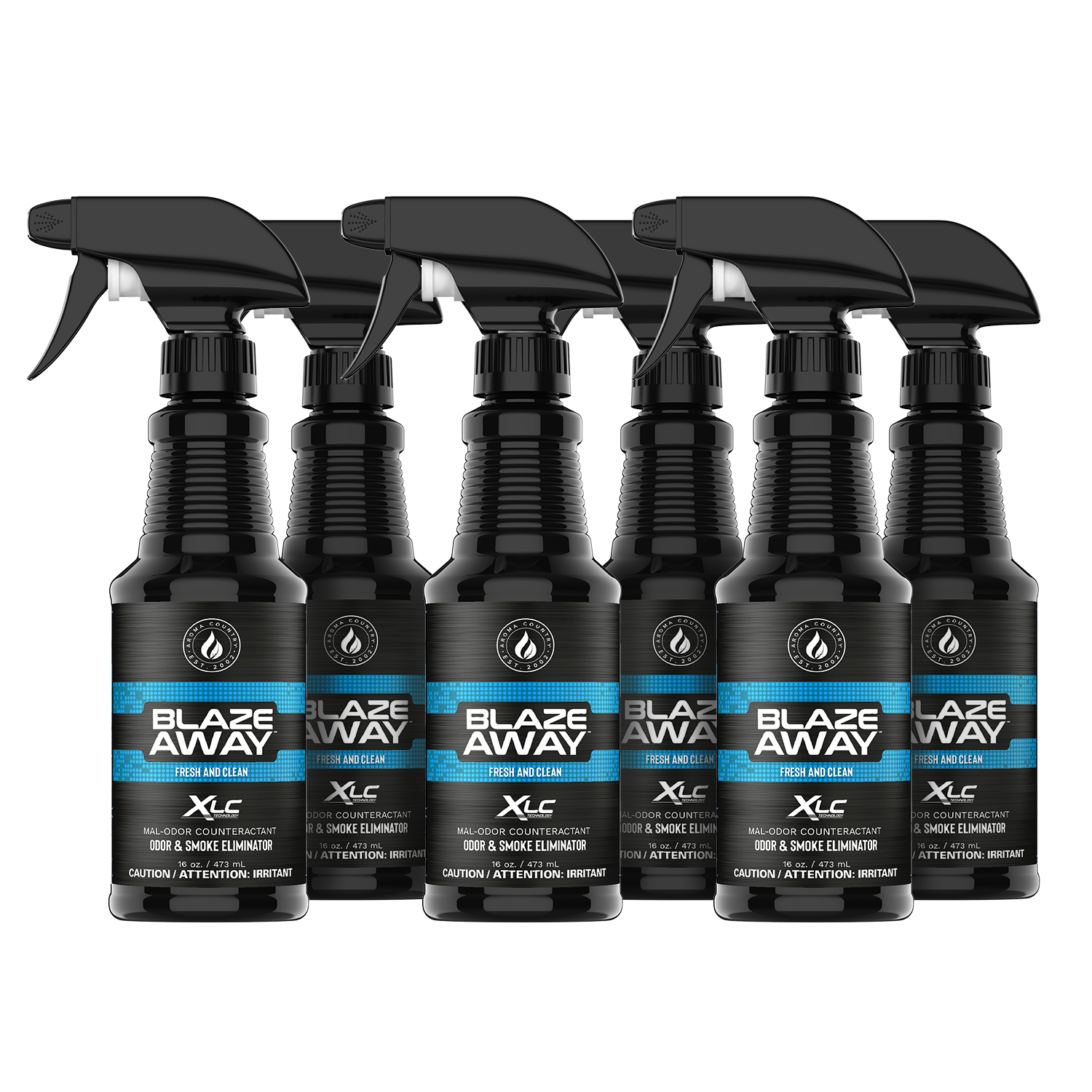 16 ounce 6 pack Fresh and Clean Mal-odor counteractant.